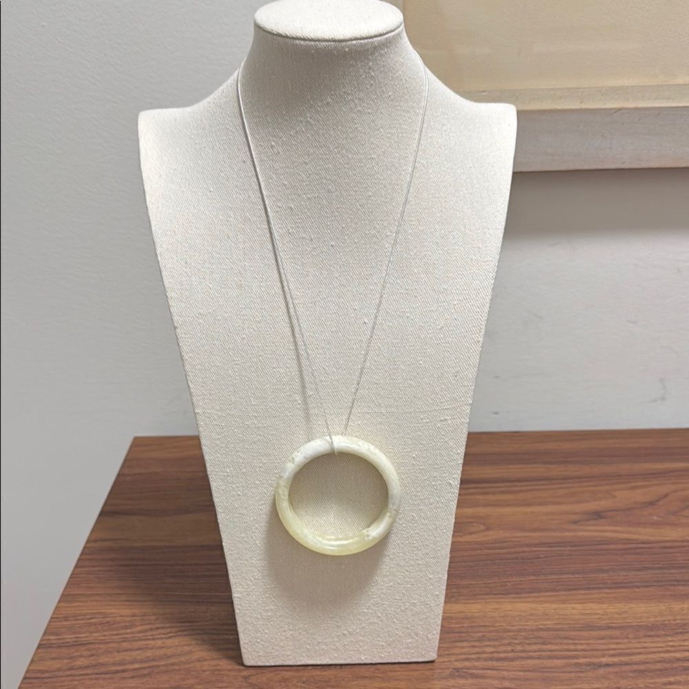 Authentic NWOT Jade Bangle Bracelet on Sterling Silver Chain.